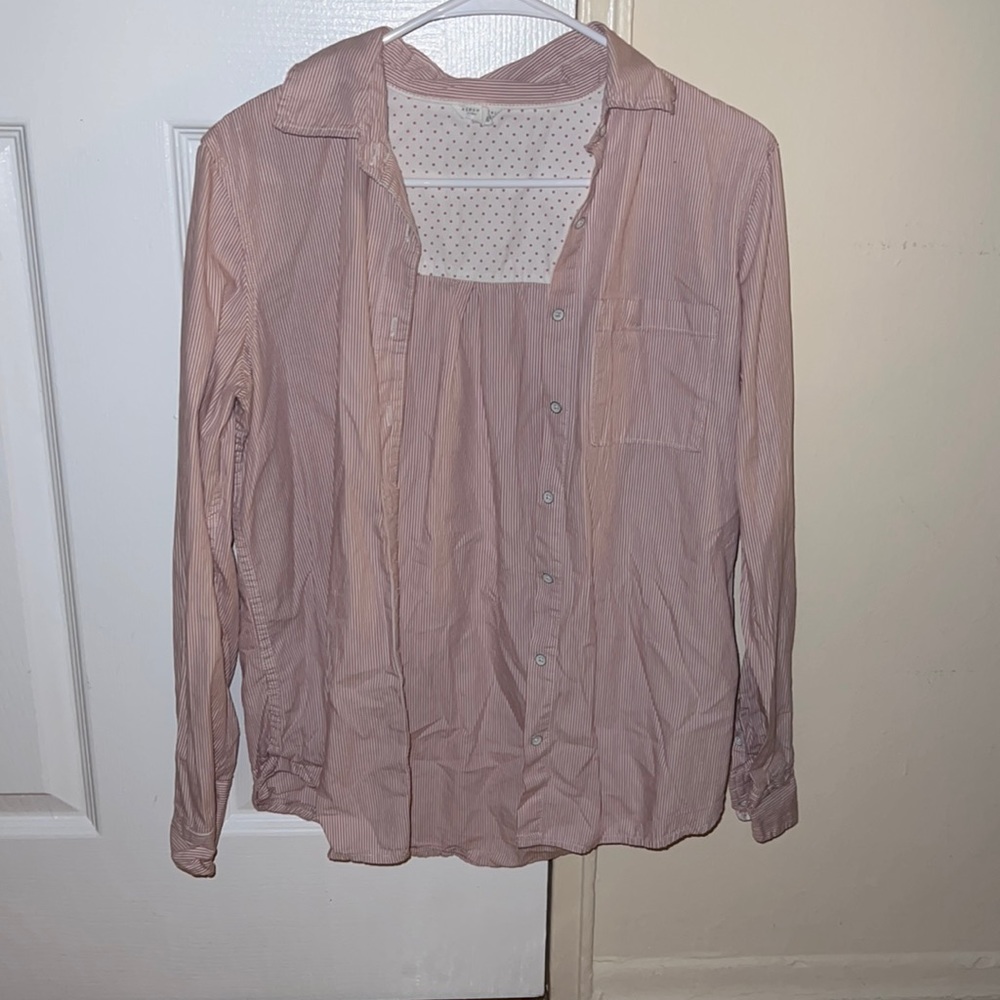 Pink Pinstriped Button Down
